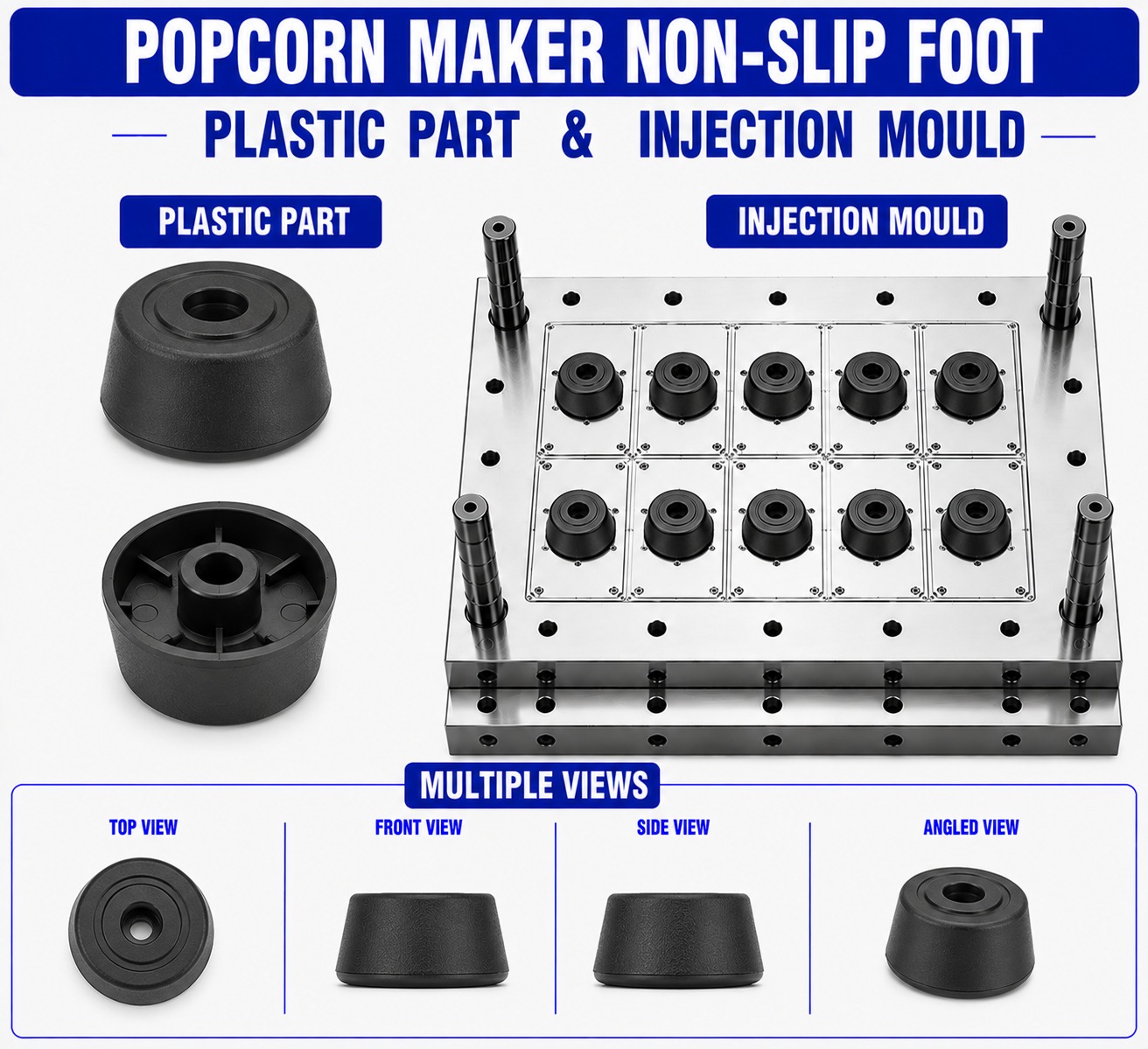 Popcorn Maker Plastic Non Slip Foot Mould and Moulding Service